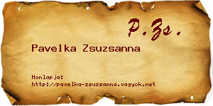 Pavelka Zsuzsanna névjegykártya
